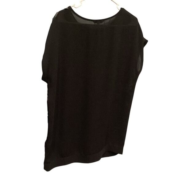Cabi Womens Velvet Burnout Shirt Size Small Black Top Boxy Oversized Boho Office - Picture 5 of 9